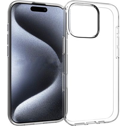 Mobigear Basics Coque Transparente iPhone 16 Pro Coque arrière en TPU Souple - Transparent