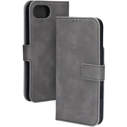 Mobiparts Classic Wallet Housse iPhone 16e MagSafe Etui - Granite Grey