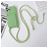 Mobigear Lanyard Card iPhone 15 Pro Coque avec cordon en Silicone et Porte-Cartes - Vert