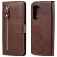 Mobigear Zipper Housse Huawei P40 Lite 5G Etui Porte-Monnaie - Marron