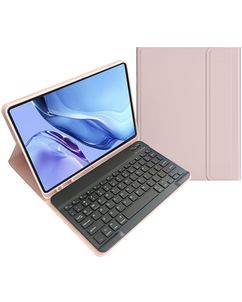 Mobigear Keys Coque Samsung Galaxy Tab S9 FE Etui Clavier Bluetooth QWERTY + Porte-crayon - Rose
