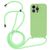 Mobigear Lanyard iPhone 14 Pro Coque avec cordon en Silicone - Vert