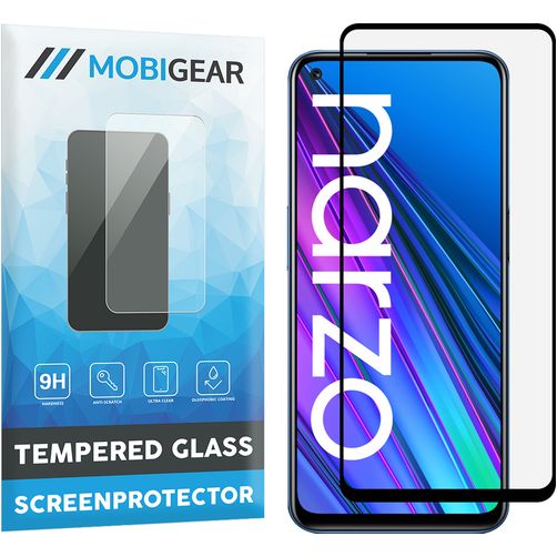 Mobigear Premium Realme Narzo 30 5G‎ Verre trempé Protection d'écran - Compatible Coque - Noir