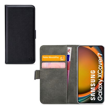 Mobilize Classic Gelly Wallet Housse Samsung Galaxy Xcover 7 Etui Porte-Monnaie - Noir