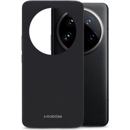 Mobilize Rubber Gelly Coque Xiaomi 14 Ultra Coque arrière en TPU Souple - Matt Black