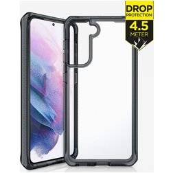 ITSkins SupremeClear Coque Samsung Galaxy S21 Plus Coque arrière Rigide Anti-Chocs - Transparent / Noir