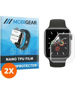 Mobigear Apple Watch - 44 mm Hydrogel TPU Protection d'écran - Compatible coque (Lot de 2)