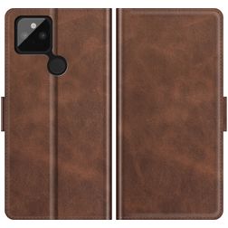 Mobigear Slim Magnet Housse Google Pixel 5a 5G Etui Porte-Monnaie - Marron
