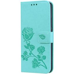 Mobigear Roses Huawei Mate 20 Pro Étui Portefeuille - Turquoise