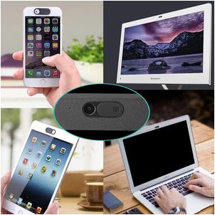 Mobigear Essentials - Cache webcam Curseur de Confidentialité - Noir