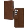 Mobilize Wallet Housse Samsung Galaxy S23 FE Etui en Cuir Véritable Porte-Monnaie - Marron