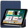 Mobigear Tri-Fold Gel Coque iPad 6 (2018) Etui en TPU,Similicuir + Porte-crayon - Dark Blue
