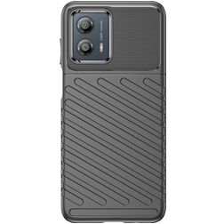 Mobigear Groove Coque Motorola Moto G53 5G Coque arrière en TPU Souple - Noir