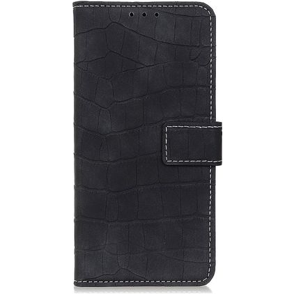 Mobigear Croco Housse Xiaomi Mi 11 Lite Etui Porte-Monnaie - Noir