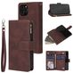 Mobigear Zipper Housse iPhone 12 Pro Etui Porte-Monnaie - Marron