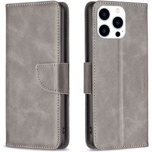 Mobigear Excellent Housse iPhone 16 Pro Etui Porte-Monnaie - Gris