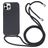 Mobigear Lanyard iPhone 16 Pro Max Coque avec cordon en Silicone - Noir