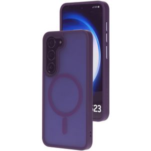 Mobiparts Hardcover Coque Samsung Galaxy S23 MagSafe Coque arrière Rigide - Satin Purple