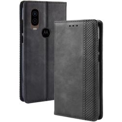 Mobigear Sensation Motorola One Vision Étui Portefeuille - Noir