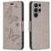 Mobigear Butterfly Housse Samsung Galaxy S23 Ultra Etui Porte-Monnaie - Gris