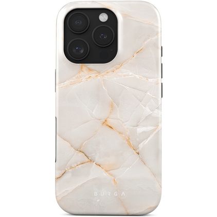 Burga Tough Coque iPhone 16 Pro Coque arrière Rigide Anti-Chocs - Vanilla Sand