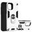 Mobigear Armor Ring Coque iPhone 12 Pro Max Coque arrière Rigide Anti-Chocs avec Anneau-Support - Argent