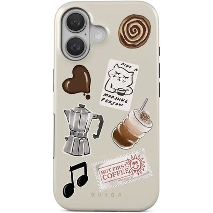 Burga Tough Coque iPhone 16 MagSafe Coque arrière Rigide Anti-Chocs - Oat Milk Please