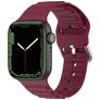 Mobigear Bumpy Bracelet Silicone Apple Watch Fermeture boucle ardillon - 42/41/40/38 mm - Bordeaux