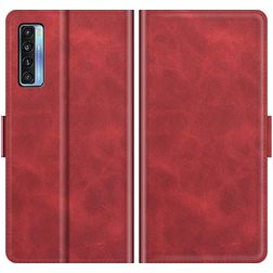 Mobigear Slim Magnet Housse TCL 20 5G Etui Porte-Monnaie - Rouge