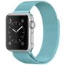 Mobigear Color Loop Bracelet Milanais Apple Watch Fermeture magnétique - 49/46/45/44 mm - Turquoise