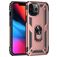 Mobigear Armor Ring Coque iPhone 13 Pro Max Coque arrière Rigide Anti-Chocs avec Anneau-Support - Rose doré