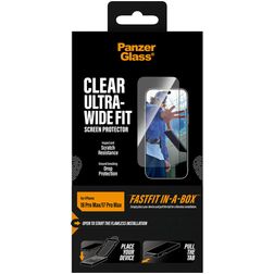 PanzerGlass Ultra-Wide Fit FASTFIT iPhone 17 Pro Max Verre trempé Protection d'écran - Compatible coque + Cadre de pose