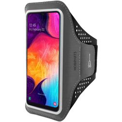 Mobiparts Comfort Fit Brassard Téléphone Samsung Galaxy A50 Brassard Coque de Sport en Neoprène - Noir