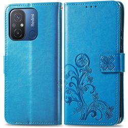 Mobigear Clover Housse Xiaomi Redmi 12C Etui Porte-Monnaie - Bleu