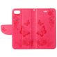 Mobigear Butterfly Housse iPhone SE (2020) Etui Porte-Monnaie - Magenta