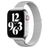 Mobigear Slim Loop Bracelet Milanais Apple Watch Fermeture magnétique - 42/41/40/38 mm - Argent