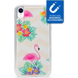 My Style Magneta Coque iPhone XR Coque arrière en TPU Souple - Flamingo