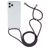 Mobigear Lanyard iPhone 12 Pro Max Coque avec cordon en TPU Souple - Transparent / Gris