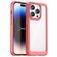 Mobigear Crystal Coque iPhone 15 Pro Coque arrière Rigide - Transparent / Rouge