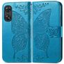 Mobigear Butterfly Housse OPPO Reno 8T 4G Etui Porte-Monnaie - Bleu