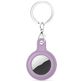 Mobigear Keychain Coque Apple AirTag Porte-clés en Silicone Souple - Violet