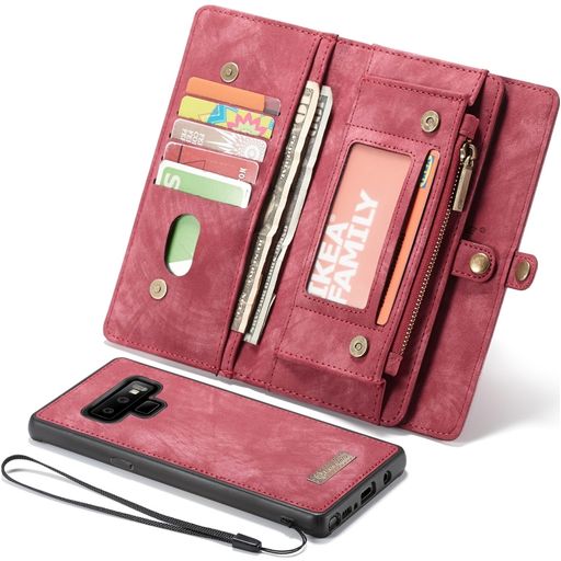 Caseme 008 Housse Samsung Galaxy Note 9 Etui avec Coque Détachable Porte-Monnaie - Rouge