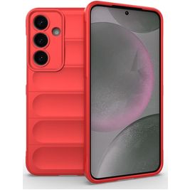 Mobigear Bumpy Coque Samsung Galaxy S25 Plus Coque arrière en TPU Souple - Rouge
