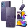 Mobigear Clover Housse Samsung Galaxy M52 Etui Porte-Monnaie - Violet
