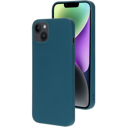Mobiparts Coque iPhone 14 Plus Coque arrière en Silicone - Blueberry Blue