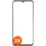 Mobigear Premium Motorola One Zoom Verre trempé Protection d'écran - Compatible Coque - Noir (Lot de 2)