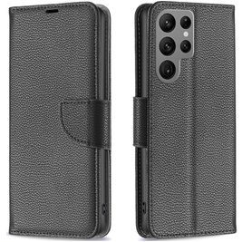 Mobigear Excellent Housse Samsung Galaxy S23 Ultra Etui Porte-Monnaie - Noir