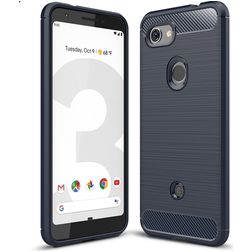 Mobigear Brushed Slim Coque Google Pixel 3a Coque arrière en TPU Souple - Bleu