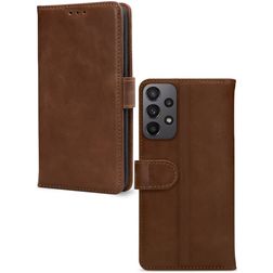 Mobilize Wallet Housse Samsung Galaxy A23 Etui en Cuir Véritable Porte-Monnaie - Marron