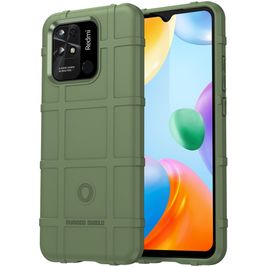 Mobigear Rugged Shield Coque Xiaomi Redmi 10C Coque arrière en TPU Souple Anti-Chocs - Vert
